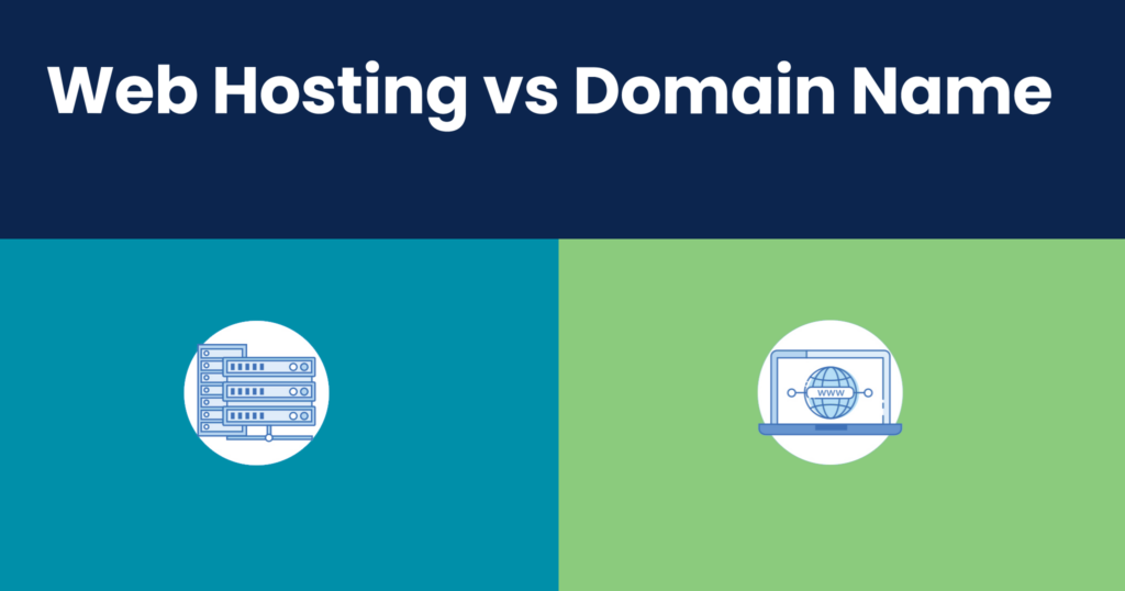 web hosting vs domain name